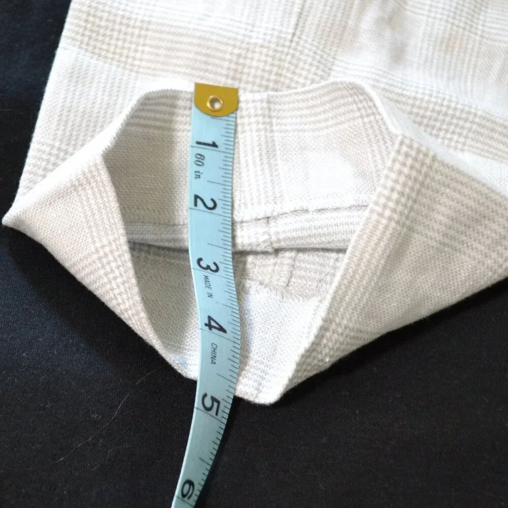 Men's -Tailored-Fit, Linen-Blend Plaid Suit Trouser from Banana Republic